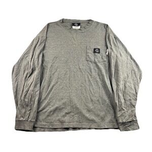 FIRE ZERO Oil & Gas Safety T-Shirt Long Sleeve Gray Men's XL Flame Resistant